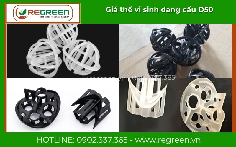 Các loại đệm vi sinh dạng cầu D50 do Regreen cung cấp