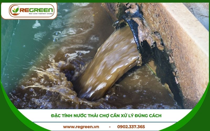 Nước thải ô nhiễm cần xử lý nước thải chợ tại chỗ.