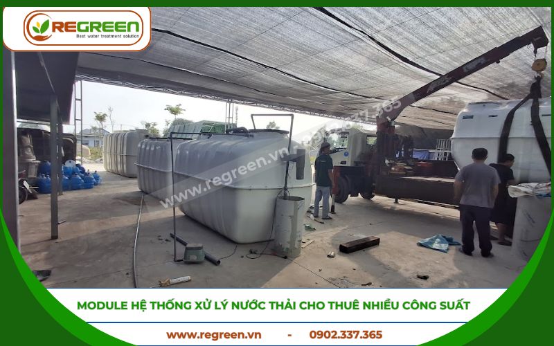 Hệ thống compact cho thuê xử lý nước thải sinh hoạt.