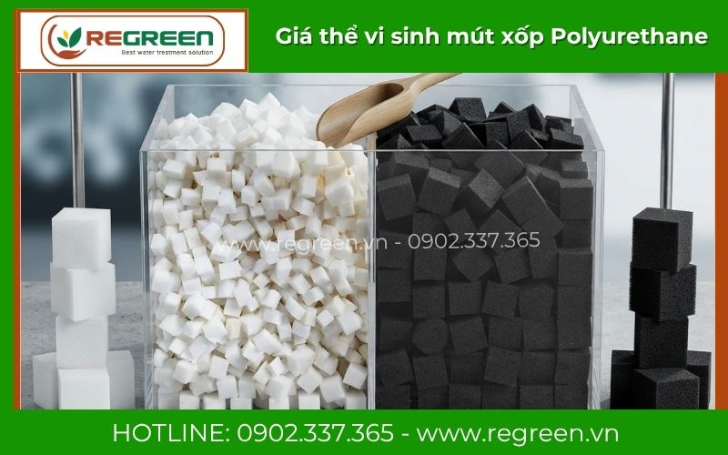Giá thể vi sinh mút xốp Polyurethane cho hệ thống MBBR