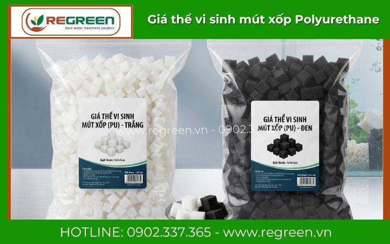 Giá thể vi sinh mút xốp PU foam xử lý nước thải