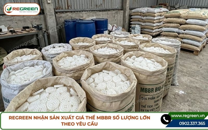 Regreen nhận sản xuất giá thể MBBR số lượng lớn theo yêu cầu