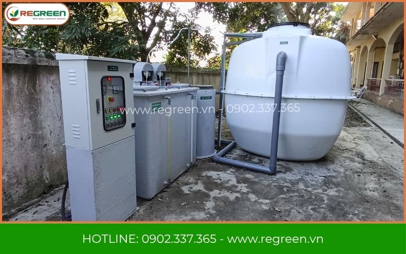 Khu vực xử lý nước thải Thái Nguyên khu văn phòng công nhân