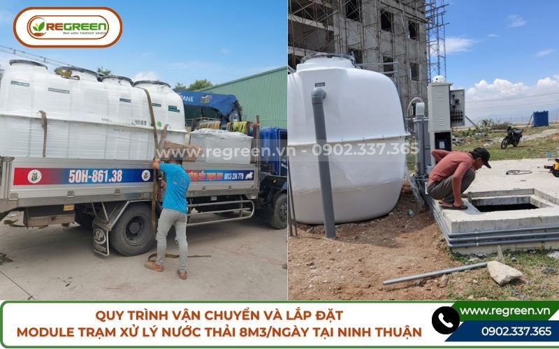 Quy trình lắp đặt trạm xử lý nước thải 8m3/ngày chuẩn