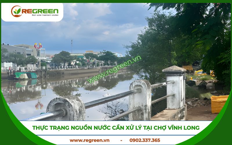 Hiện trạng ô nhiễm trước khi xử lý nước thải chợ.