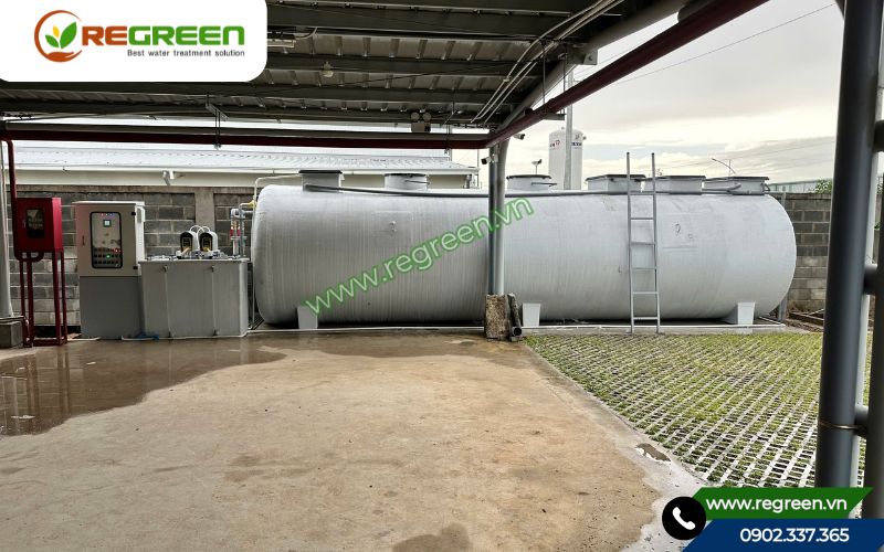 Toàn cảnh dự án xử lý nước thải sinh hoạt 21m3 tại Kosia E&C.