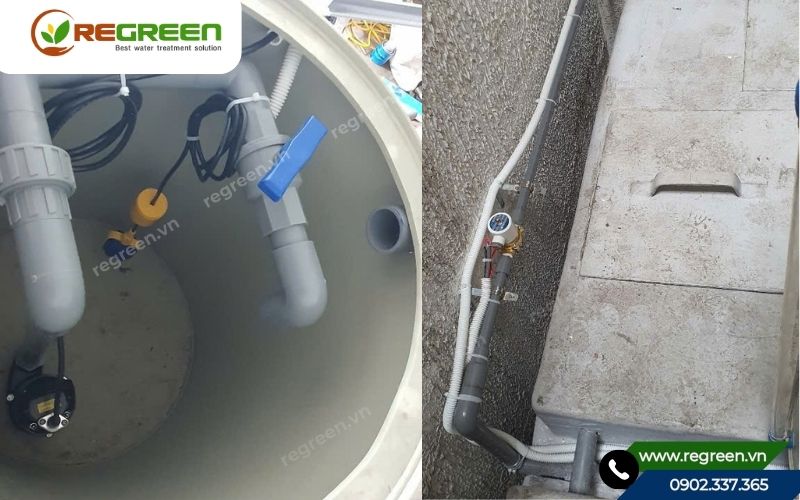 Giai đoạn hoàn thiện của dự án xử lý nước thải sinh hoạt 5m3.