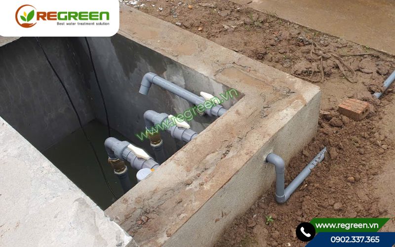 Toàn cảnh dự án xử lý nước thải sinh hoạt 5m3 tại Tín Thành Hưng.
