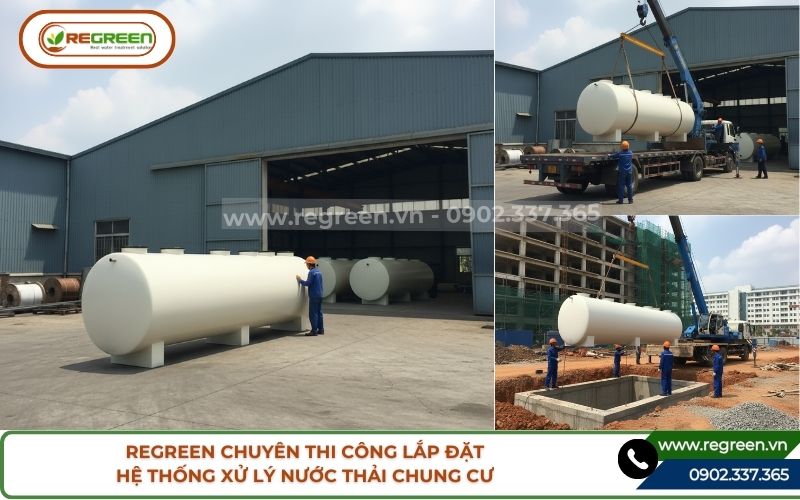 Dự án hệ thống xử lý nước thải sinh hoạt chung cư thực tế.