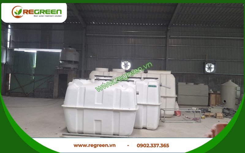 Hình ảnh thực tế bể tự hoại composite 2m3.
