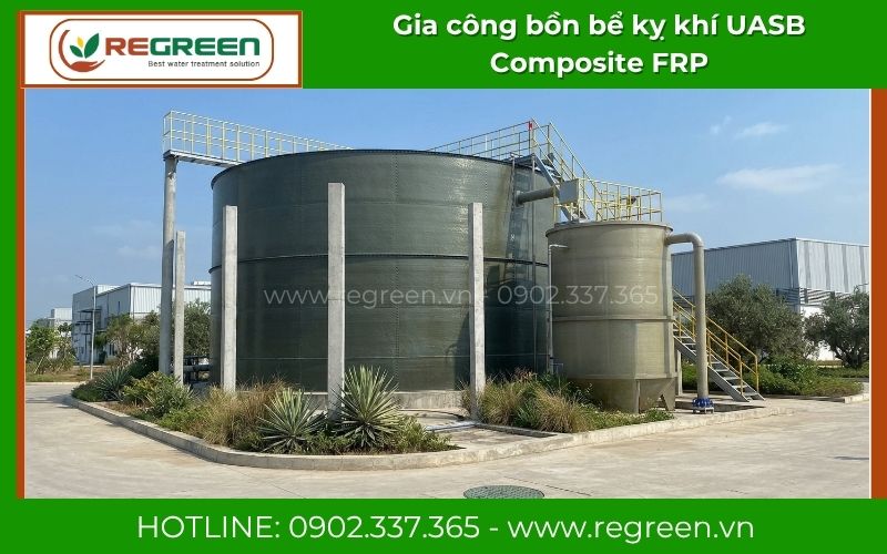 Gia công bồn bể kỵ khí UASB Composite FRP giao nhanh đúng hẹn