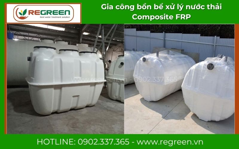 Nhà xưởng sản xuất gia công bồn bể xử lý nước thải Composite FRP uy tín