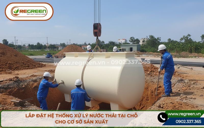 Dự án thực tế xử lý nước thải tại chỗ cho cơ sở sản xuất tại TPHCM.