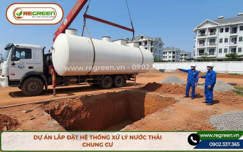 Dự án xử lý nước thải chung cư do Regreen Việt Nam thực hiện