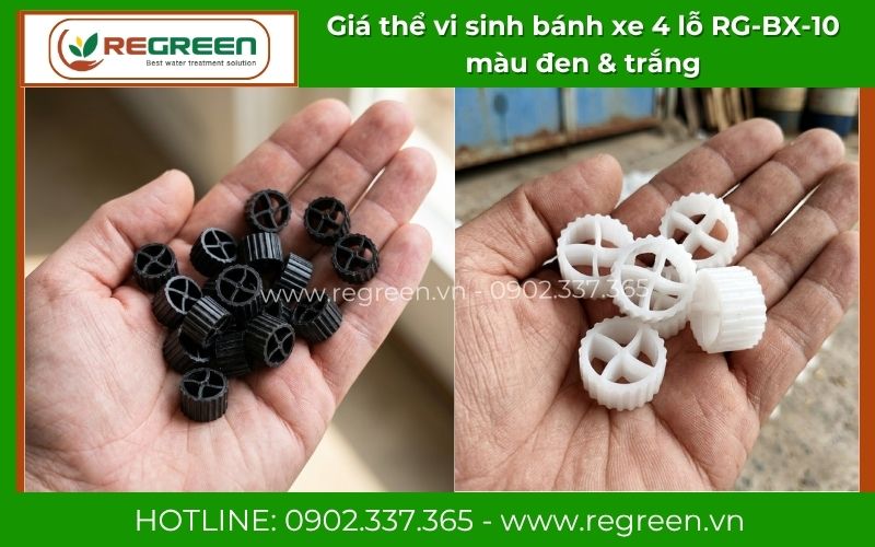 Giá thể vi sinh bánh xe 4 lỗ RG-BX-10 sẵn kho, giá rẻ