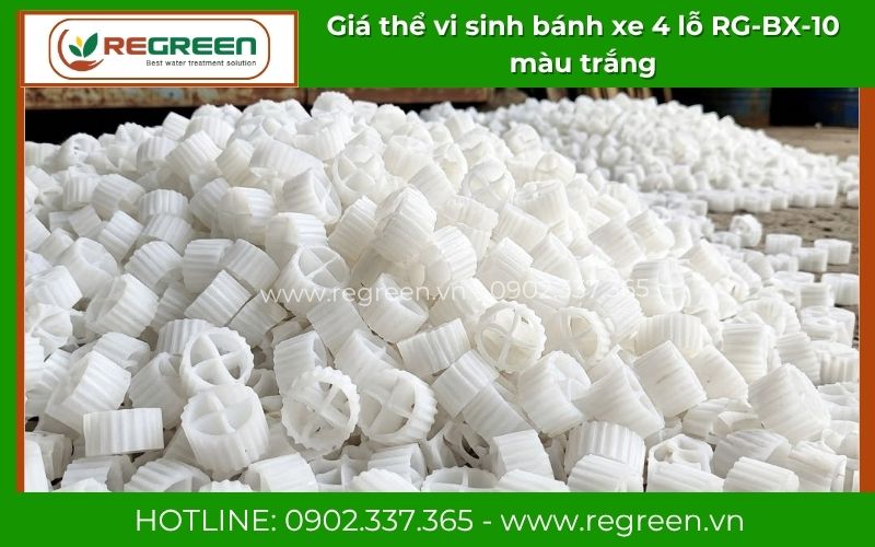 Giá thể vi sinh bánh xe 4 lỗ RG-BX-10 màu trắng giá tốt