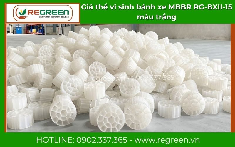 Giá thể vi sinh bánh xe MBBR RG-BXII-15 màu trắng giá tốt