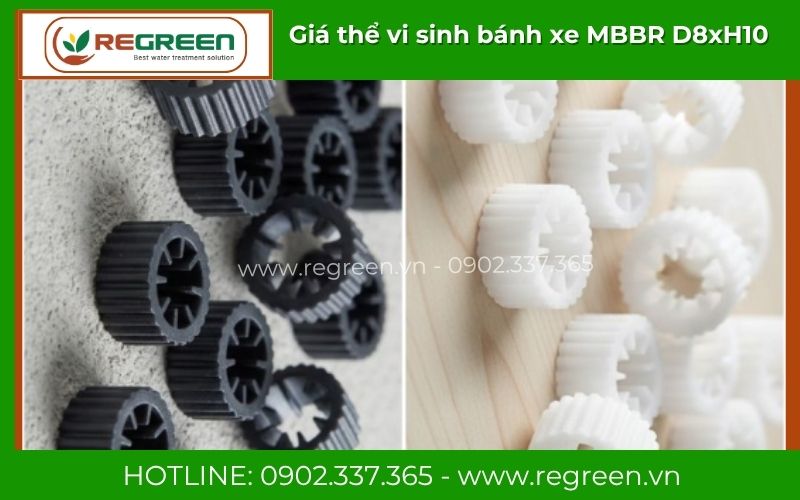 Giá thể vi sinh bánh xe MBBR D8xH10