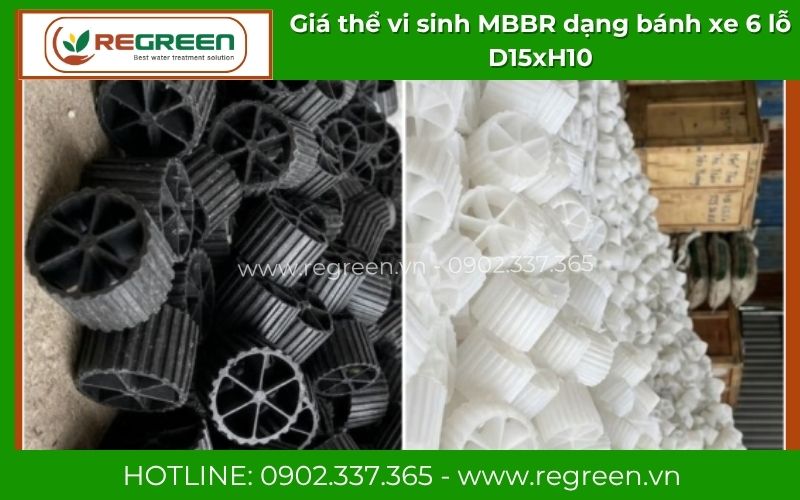 Giá thể vi sinh dạng bánh xe 6 lỗ D15xH10