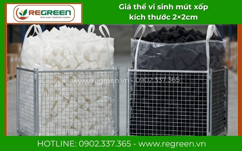 Mẫu giá thể vi sinh mút xốp RG-MX2 chính hãng Regreen