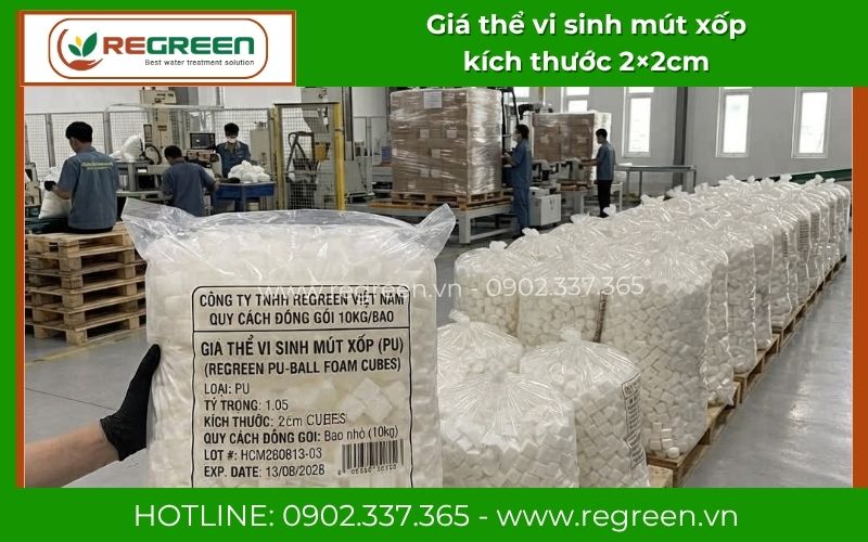 Kho hàng giá thể vi sinh mút xốp số lượng lớn Regreen