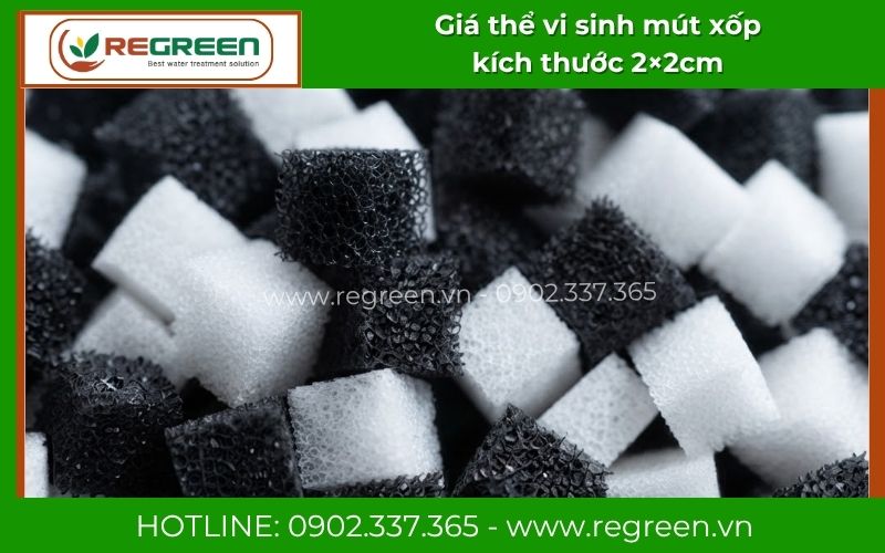 Giá thể vi sinh mút xốp kích thước 2x2cm giá rẻ