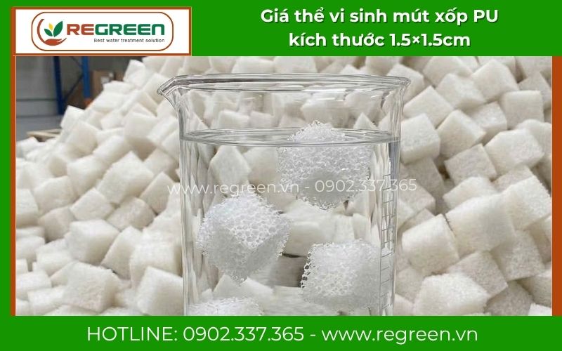 Giá thể vi sinh mút xốp giúp tăng gấp đôi mật độ vi sinh