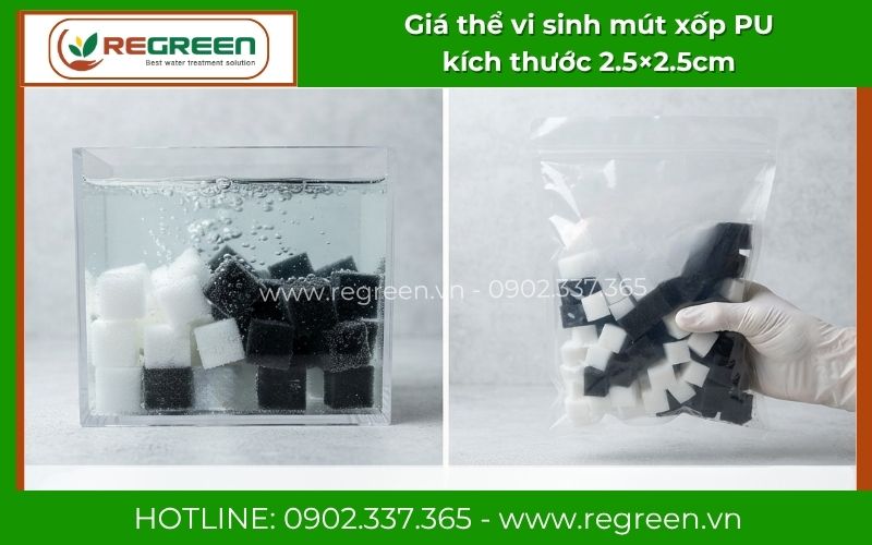 Giá thể vi sinh mút xốp siêu nhẹ độ đàn hồi cao