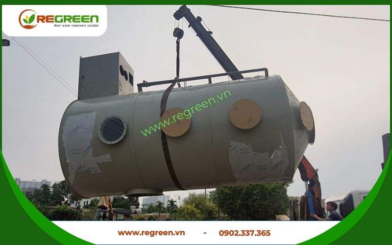 Regreen thi công hệ thống xử lý khí thải composite