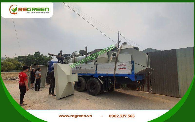 hệ thống xử lý khí thải composite giá tốt - Regreen Việt Nam