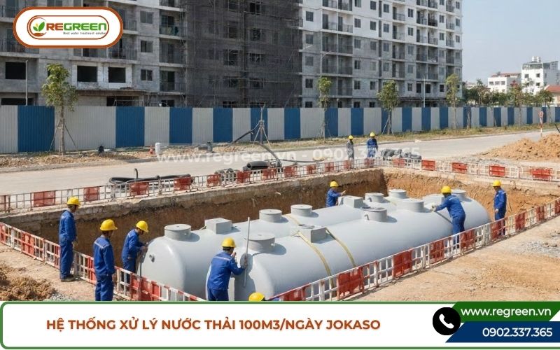 Thi công lắp đặt hệ thống xử lý nước thải 100m3