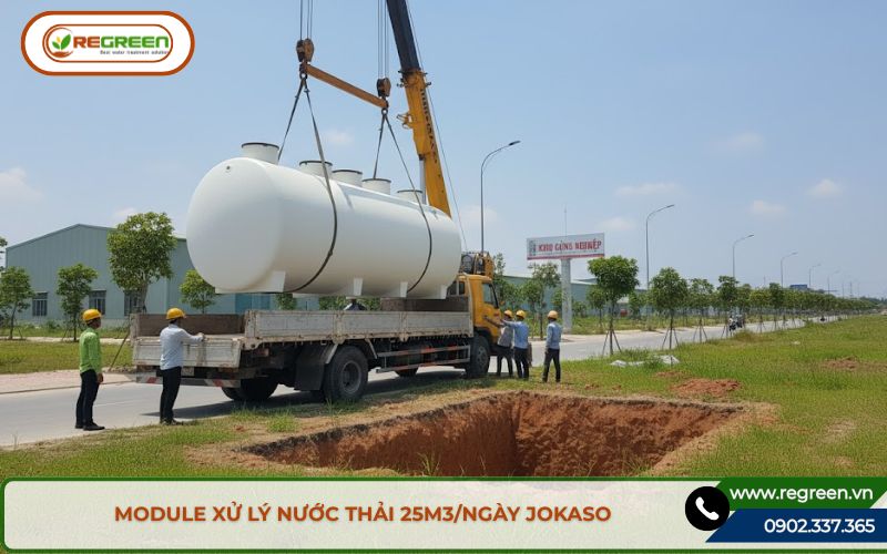 Công trình lắp đặt hệ thống xử lý nước thải 25m3/ngày Jokaso