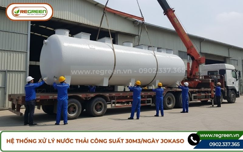 Vận chuyển hệ thống xử lý nước thải 30m3