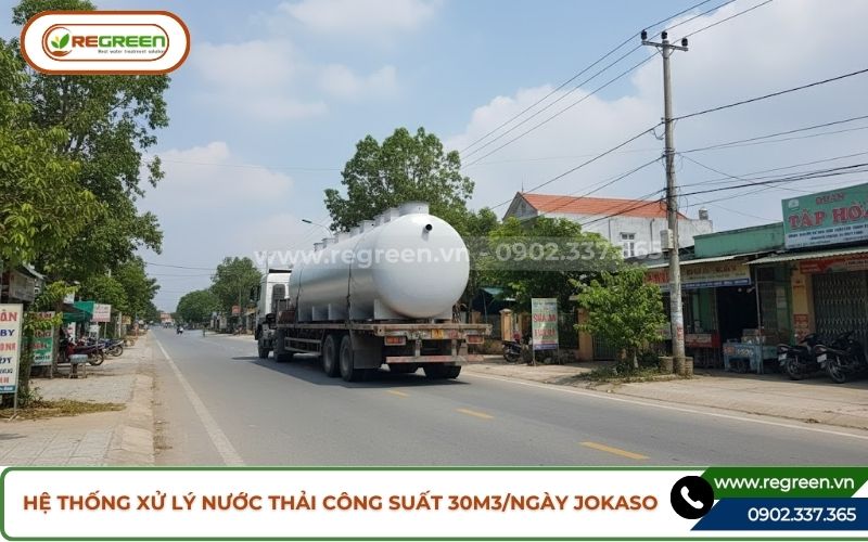 Giao hàng hệ thống xử lý nước thải 30m3