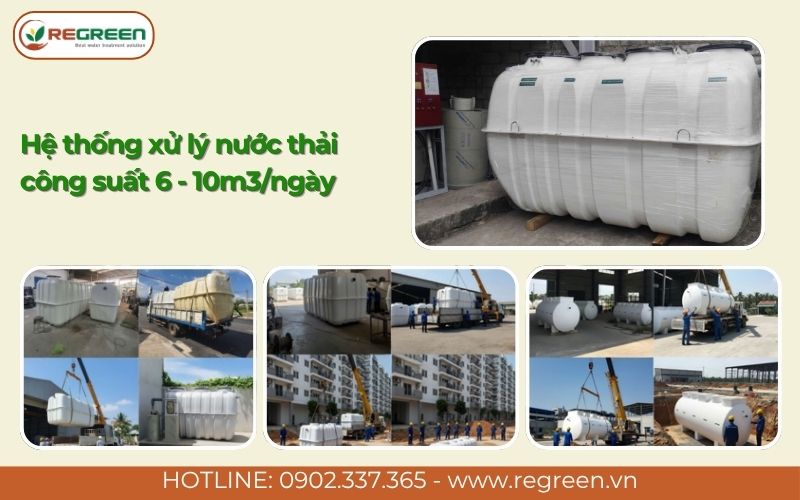 Hệ thống xử lý nước thải công suất 6 - 10m3/ngày