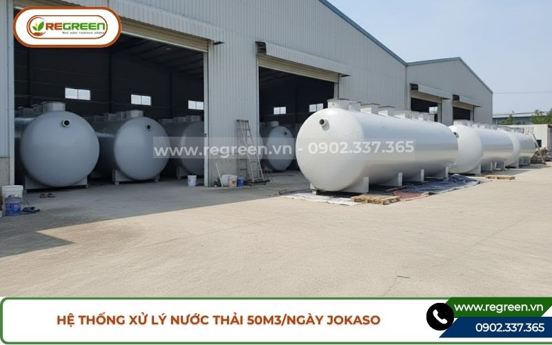 Sản xuất hệ thống xử lý nước thải 50m3 tại xưởng