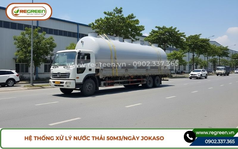 Giao hàng hệ thống xử lý nước thải 50m3 tận nơi