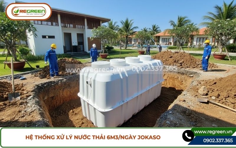 Thi công hệ thống xử lý nước thải 6m3 trọn gói