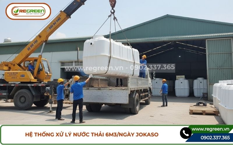 Vận chuyển hệ thống xử lý nước thải 6m3 đi tỉnh
