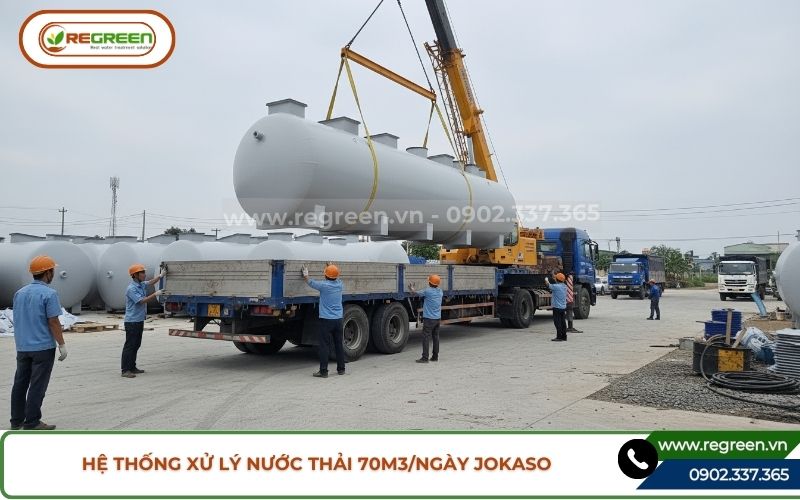 Vận chuyển hệ thống xử lý nước thải 70m3/ngày đi tỉnh