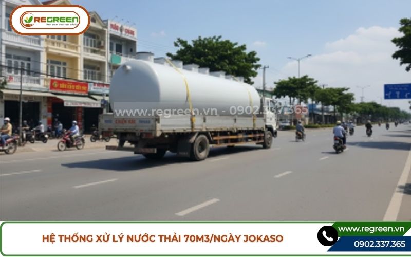 Giao hàng hệ thống xử lý nước thải 70m3/ngày nhanh chóng