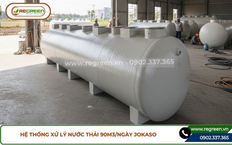 Hệ thống xử lý nước thải 90m3 Jokaso chính hãng Regreen