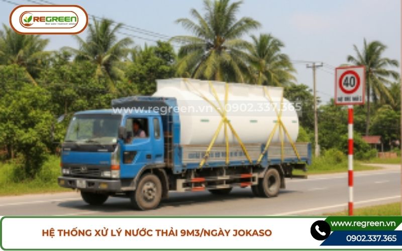 Xe chở hệ thống xử lý nước thải 9m3