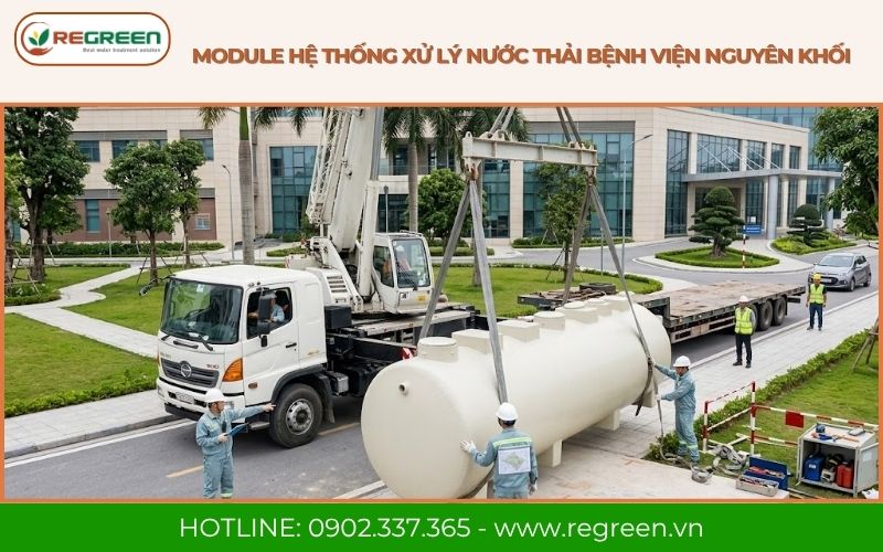 Module hệ thống xử lý nước thải bệnh viện nguyên khối