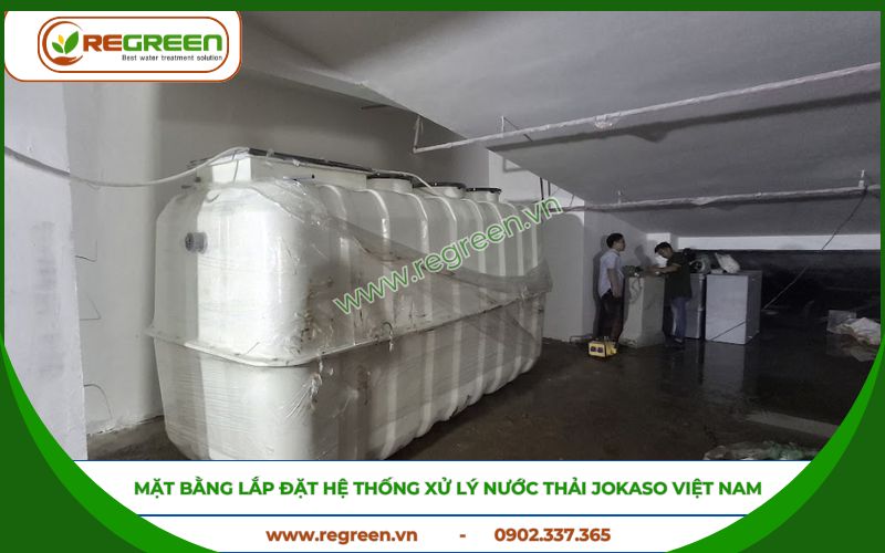 Mặt bằng lắp đặt hệ thống xử lý nước thải Jokaso Việt Nam.