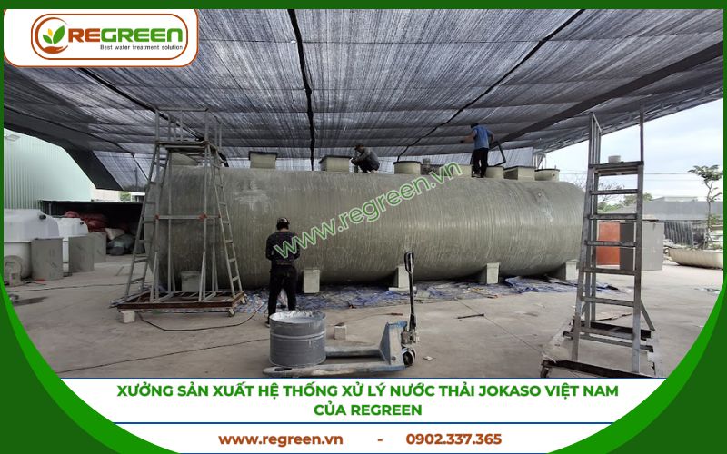 Xưởng sản xuất hệ thống xử lý nước thải Jokaso Việt Nam của Regreen.