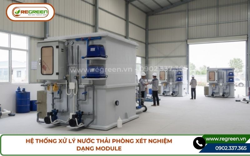 Hệ thống xử lý nước thải phòng xét nghiệm dạng module.