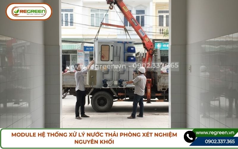 Hệ thống xử lý nước thải phòng xét nghiệm Regreen nhỏ gọn