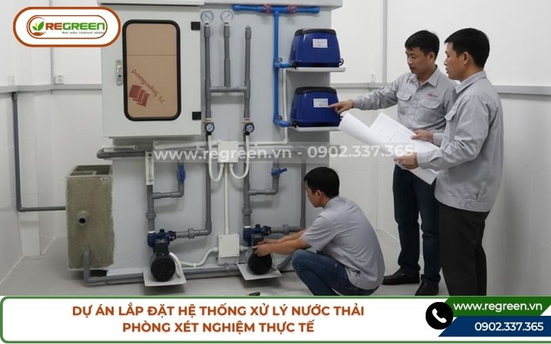 Thi công hệ thống xử lý nước thải phòng xét nghiệm tại HCM
