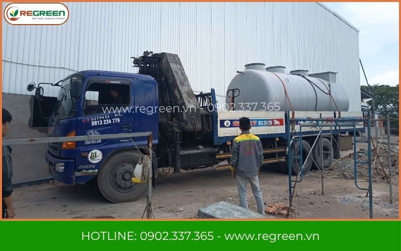 Mặt tiền hệ thống xử lý nước thải sản xuất 5m3 nhà máy CỘNG 84